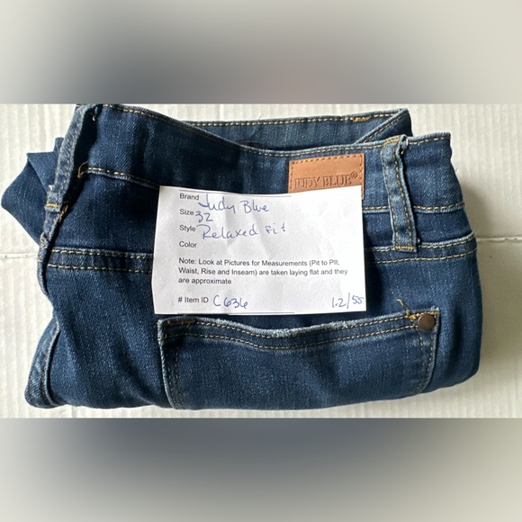 Judy Blue Relaxed Fit Straight Leg Jeans Women 31 Dark Blue Stretch JB82103 - Picture 10 of 10